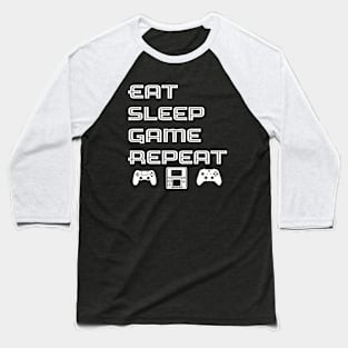 Eat Sleep Game Repeat Baseball T-Shirt